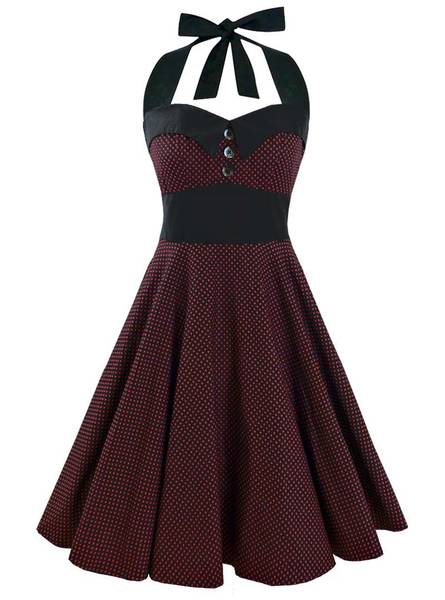 robe rouge style années 50